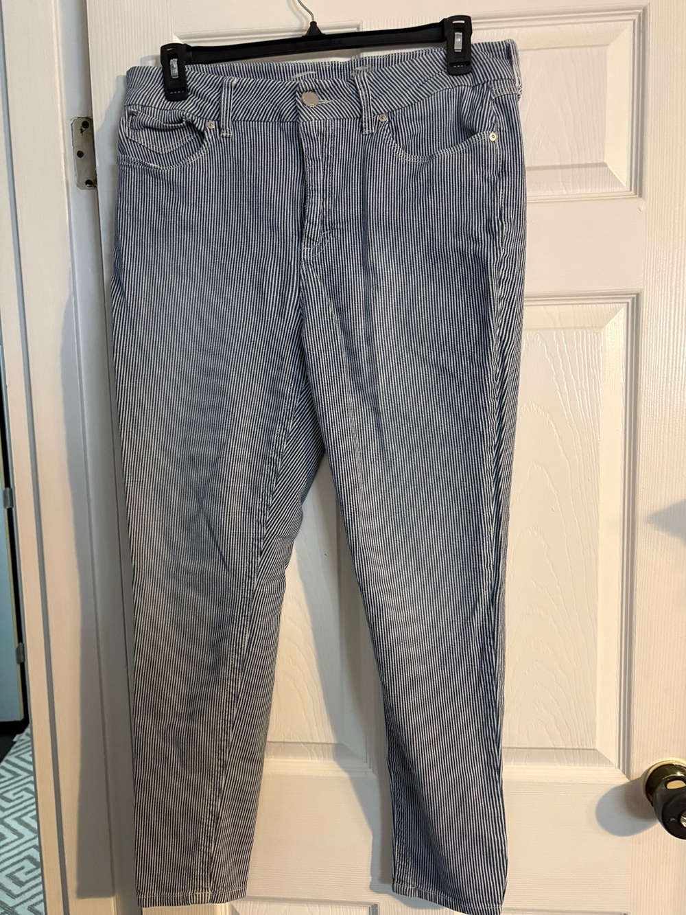 Seven7 Jeans Pinstripe high rise skinny pants
